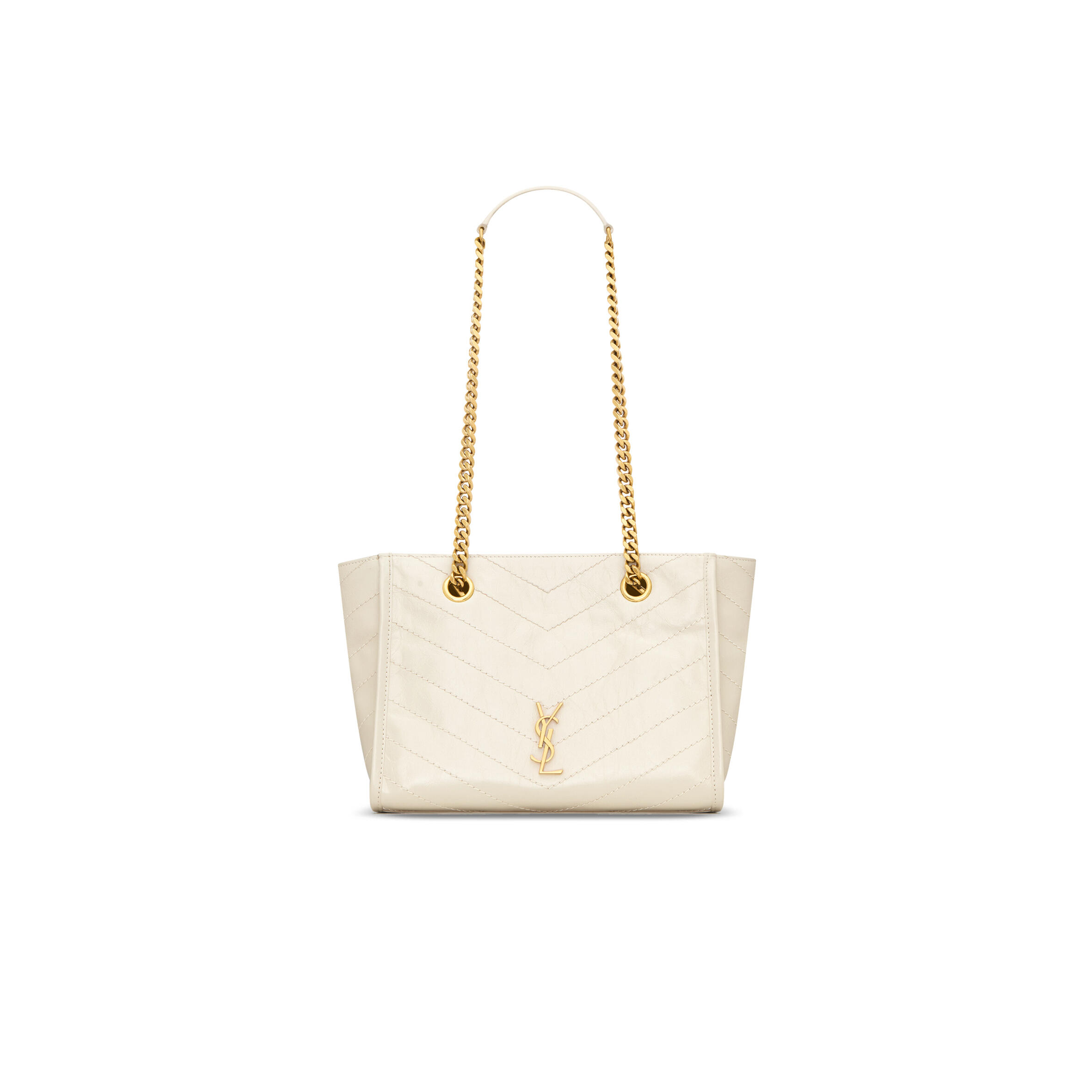 YSL NIKI SMALL SHOPPING IN VINTAGE LEATHER 8726800EN079207 (25*19*10cm)